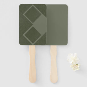 Leque Ventiladores de Mão Verde Geométricos