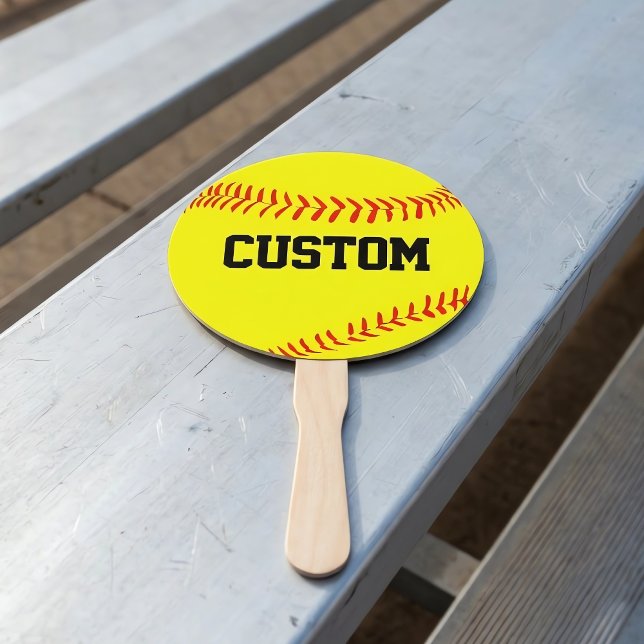 Leque Ventiladores de softball personalizados para venti (Personalized softball hand fans for fastpitch softball fans, parents, parties, etc.)