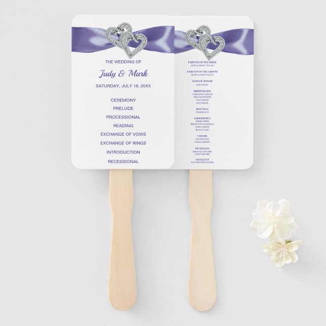 Leque Ventiladores do Programa de Casamento de Corações  (Frente e Verso)