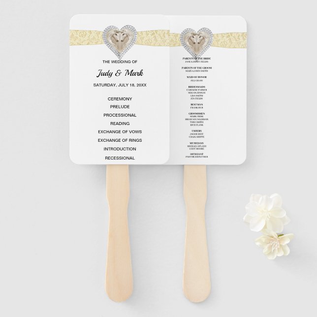 Leque Ventiladores do Programa de Casamento de Locais Am (Frente e Verso)