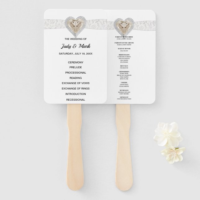 Leque Ventiladores do Programa de Casamento de Locais Br (Frente e Verso)