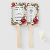 Ventiladores do Programa de Casamento do Rosa verm