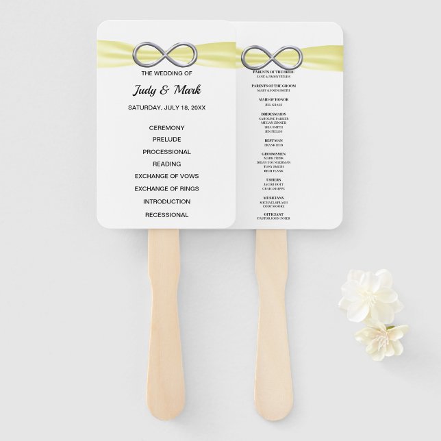 Leque Ventiladores do Programa de Casamento Infinito Ama (Frente e Verso)