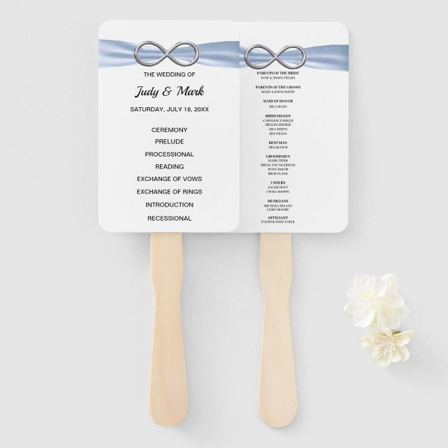 Leque Ventiladores do Programa de Casamento Infinito Azu (Frente e Verso)