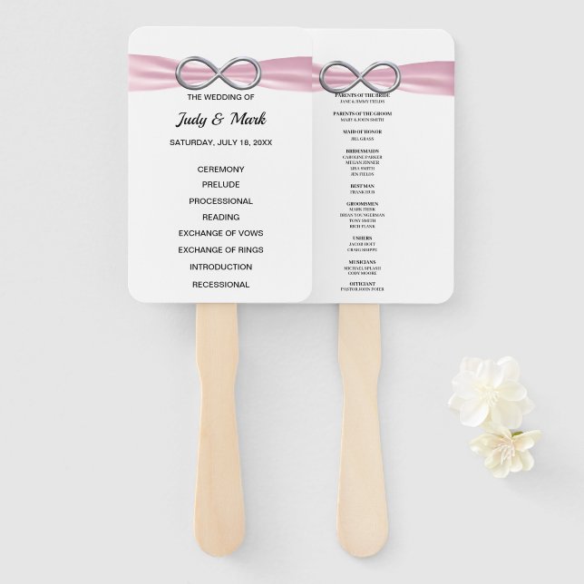 Leque Ventiladores do Programa de Casamento Infinito Ros (Frente e Verso)