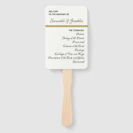 Leque Ventiladores do Programa de Cerimônia de Casamento