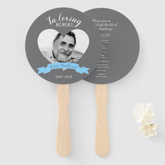 Leque Ventiladores do programa de fita azul de foto do s (Frente e Verso)