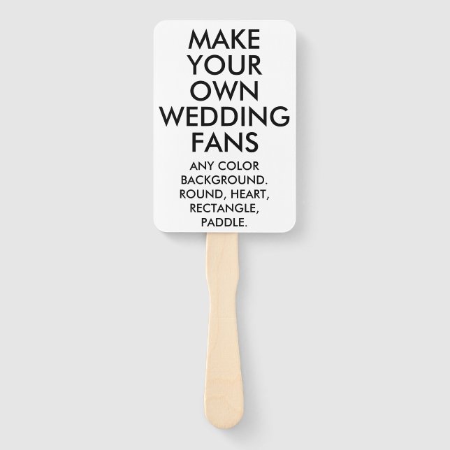 Leque VENTILADORES personalizados 10 RETANGLE ECRU WEDDI (Frente)