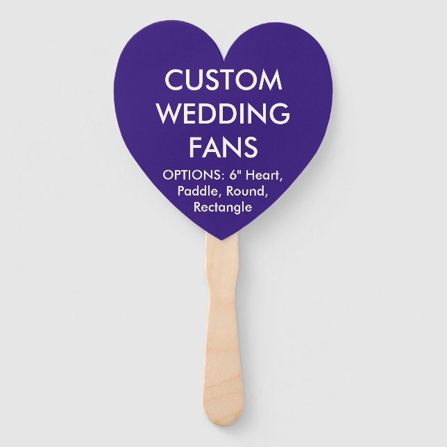 Leque VENTILADORES personalizados de CORAÇÃO INDIGO (Frente)