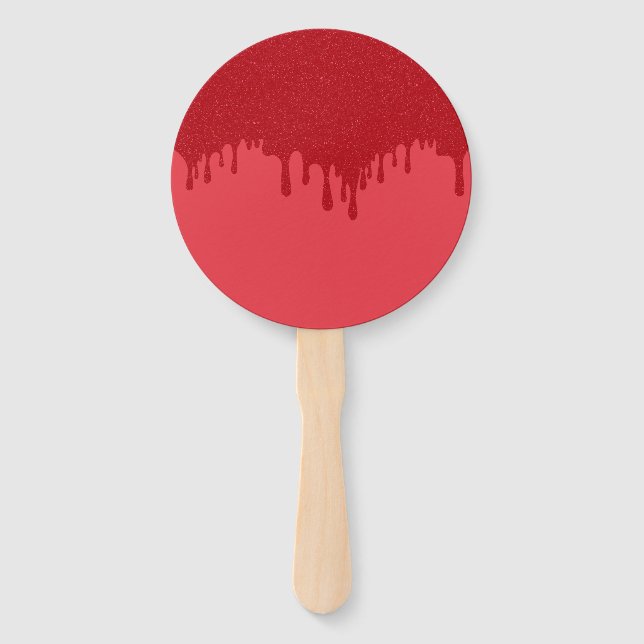 Leque Ventiladores vermelhos de tomate personalizados (c (Frente)