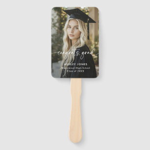 Leque Ventoinha de mão para foto de graduado com parabén