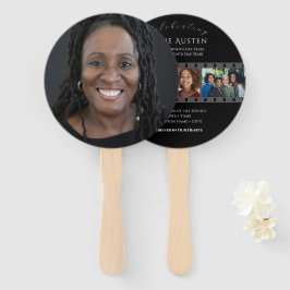 Leque Ventoinha de Programa de Funeral Redondo Clássico 