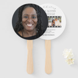 Leque Ventoinha de Programa de Funeral Redondo Clássico 