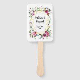 Leque ventoinhas de mão florais geométricas de ouro aquo