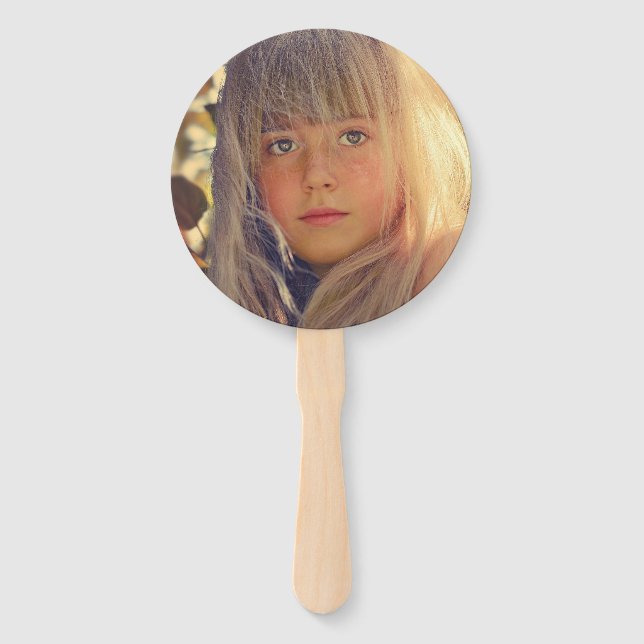 Leque Ventoinhas de mão personalizadas com foto (Frente)