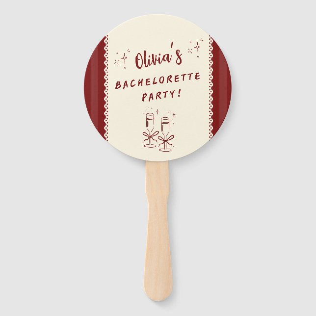 Leque Ventoinhas de Mão Personalizadas para Festa de Des (Frente)