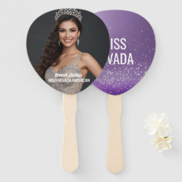 Leque Ventos de Fãs Roxo Glam - Conjunto de 10