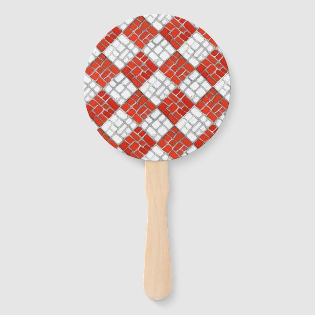 LEQUE VERMELHO CHECK MOSAIC (Frente)