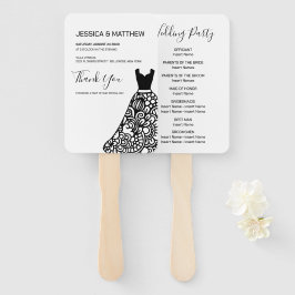 Leque Vestido de Casamento de Locais Negros