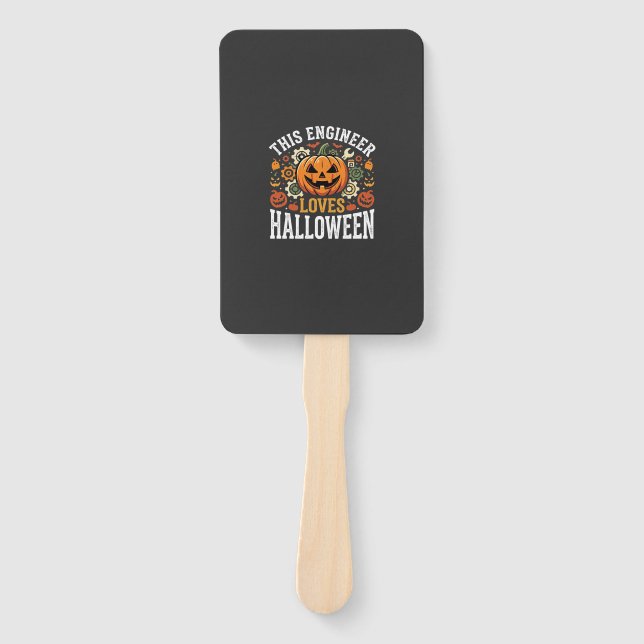 Leque Vetor de Abóbora de Engenheiro de Halloween (Frente)