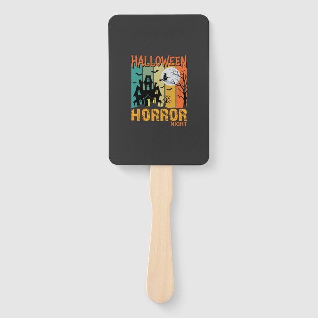 Leque Vetor de Casa Assombrada da Noite do Terror de Hal (Frente)