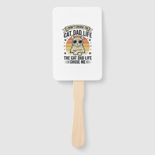 Leque Vida de Pai de Gato Design de Camiseta de Gravura