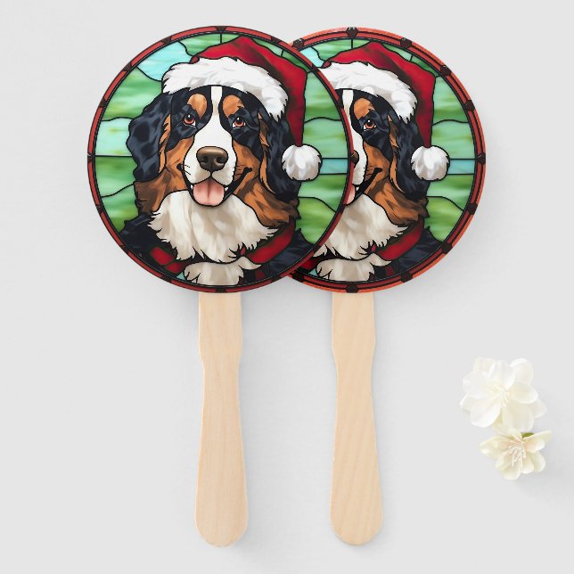 Leque Vidro de Natal com Montanha de Berna (Frente e Verso)