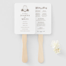 Leque Vintage Botanograma - Ventilador da Mão do Program