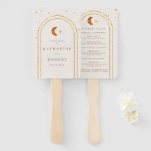 Vintage Celestial Moon Stars Wedding Program