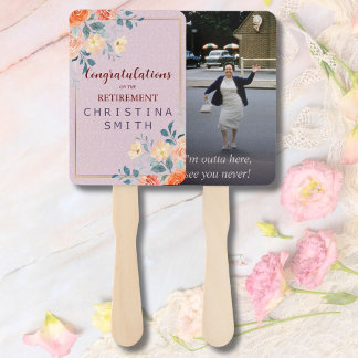 Leque Vintage Elegant Floral Watercolor Party