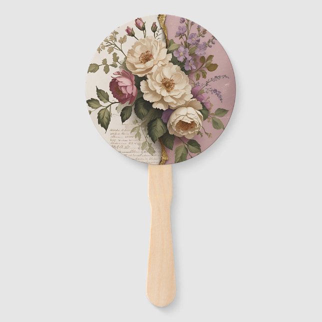 Leque Vintage Floral - Set of Fans (Frente)