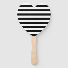 Leque Vintage listras negras e brancas clássicas