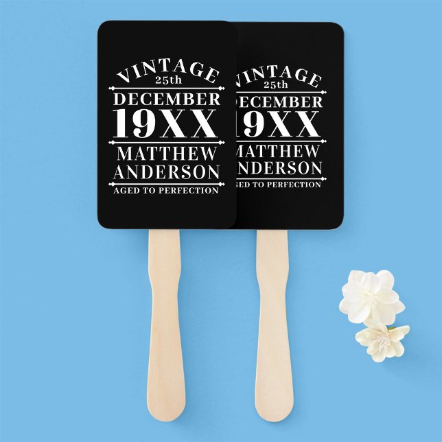 Leque Vintage personalizada envelhecida em perfeição (Criador carregado)