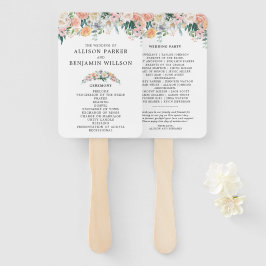 Leque Vintage Romântica Flores do Programa de Casamento