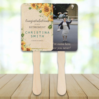 Leque Vintage Sunflower Elegant Summer Retirement Party