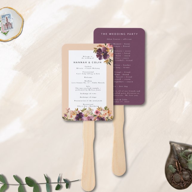 Leque Violet Meadows Moderna Queda Floral (Criador carregado)