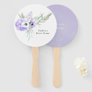 Leque Violeta Pastel Floral