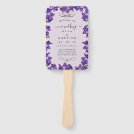 Leque Violetas roxas profundas conjunto de ventiladores