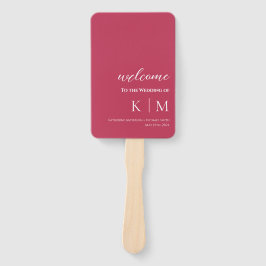 Leque Viva Magenta-Moderno - Programa Monograma-Casament