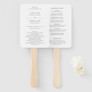 Leque Vivian Simple Elegant Wedding Program