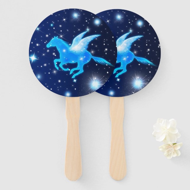 Leque Voando Pegasus (Frente e Verso)