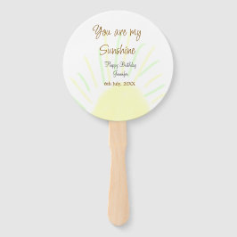 Leque Você é meu aniversário de pastel amarelo sunshine