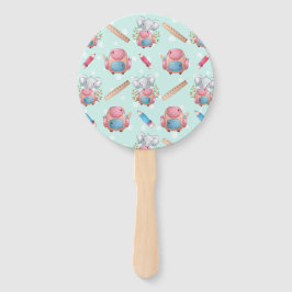 Leque Voltar ao padrão de elefante escolar