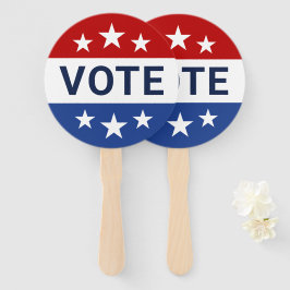 Leque Votar Eleições Vermelhas e Azuis