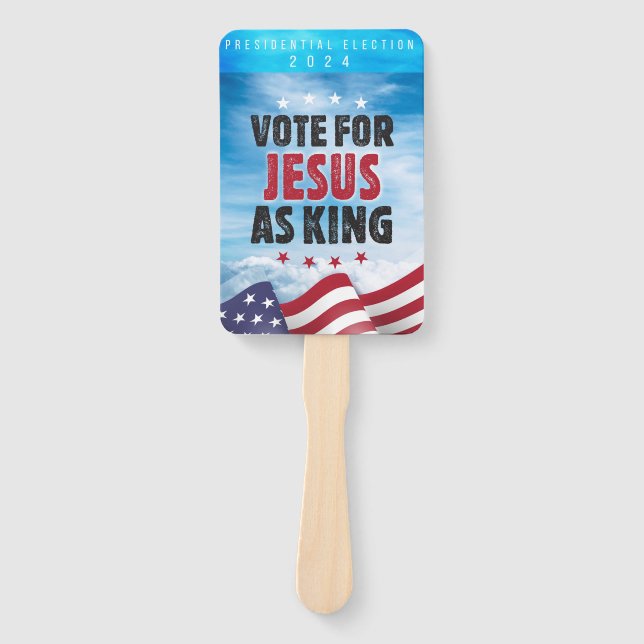 Leque Voto Para Jesus Como Eleição Rei-Presidencial 2024 (Frente)