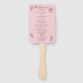 Leque Whimsical Quirky Squiggles Pink Wedage Program