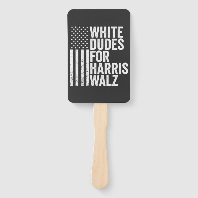 Leque White Dudes Para Harris Walz American Flag Electio (Frente)
