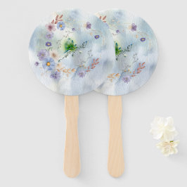 Leque Wreath Floral e sorvente conjunto de ventiladores