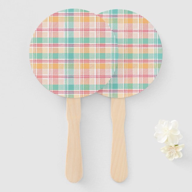 Leque Xadrez com verificação de várias cores (Frente e Verso)