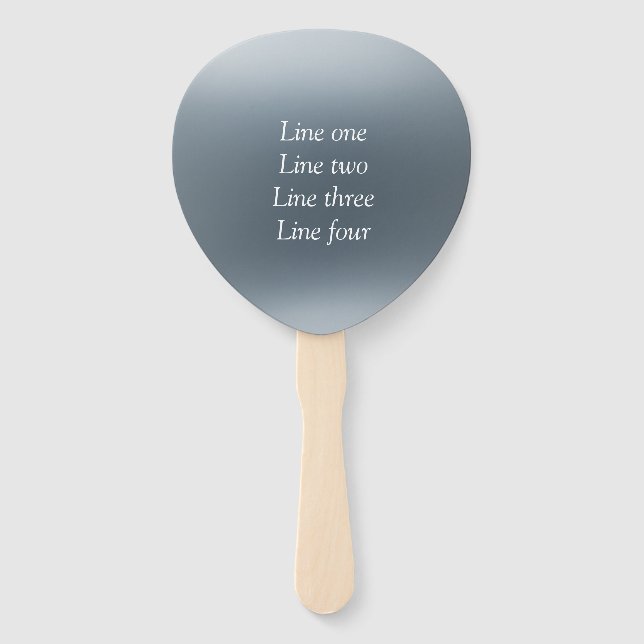 Leque Your message here gray blue metallic background te (Frente)